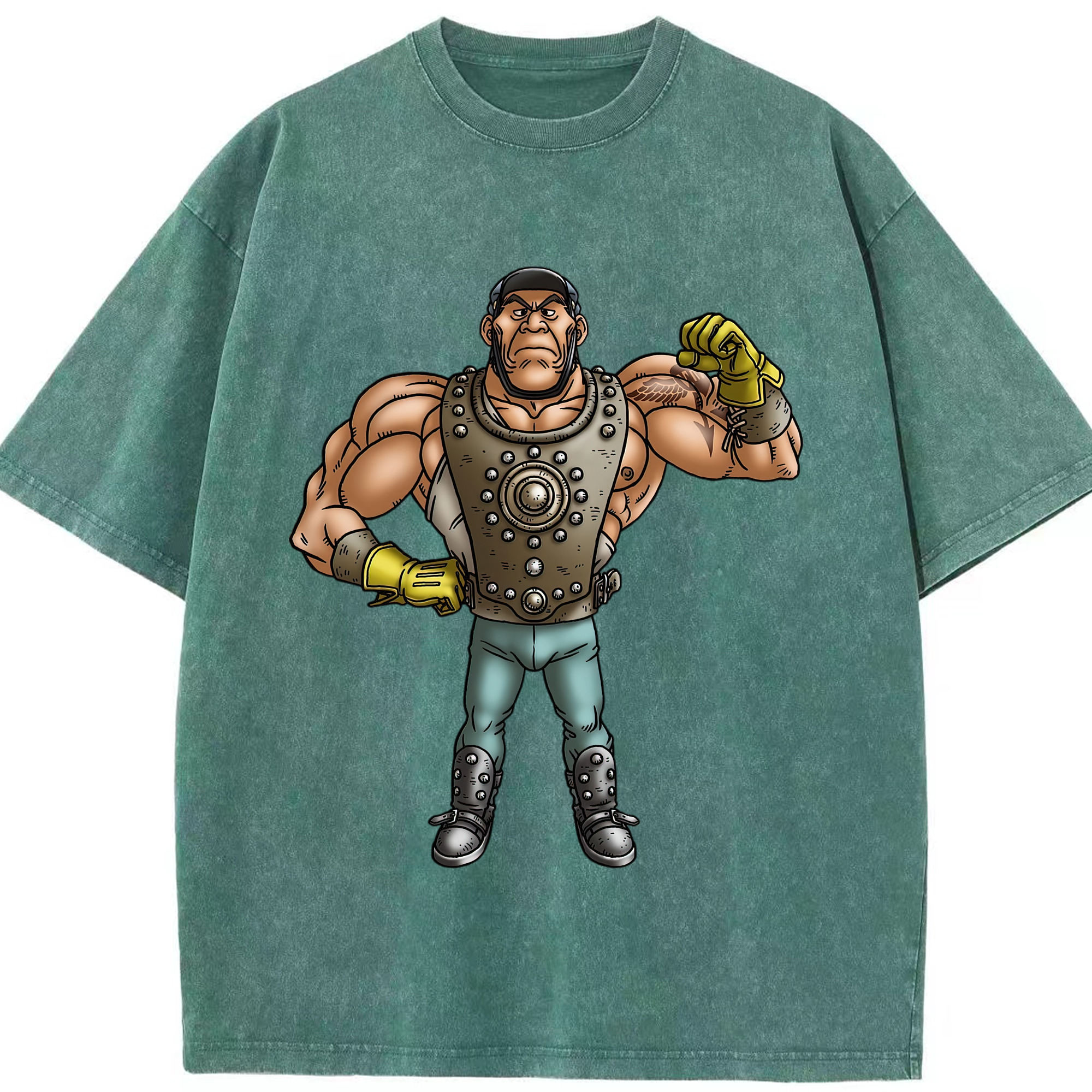 （画像用） ドラゴンクエスト Doragon Kuesuto Dragon Quest 綿100% ヴィンテージ風 半袖Tシャツ（フロントプリント）